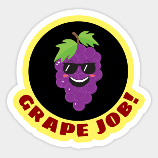 Grape job | Grape Pun Sticker